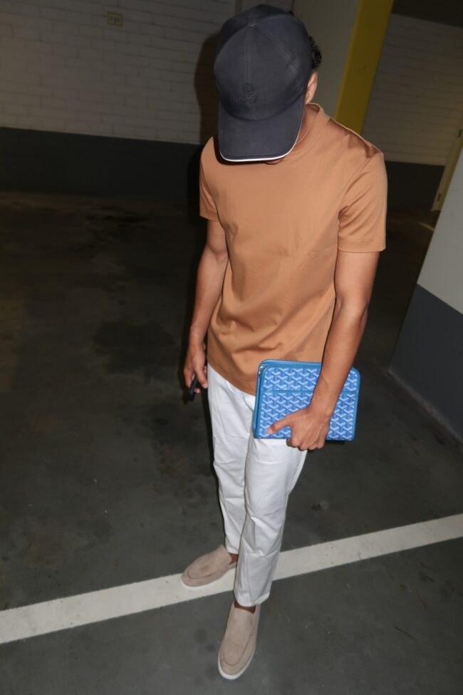 ALAYA – SILK CAMEL T-SHIRT