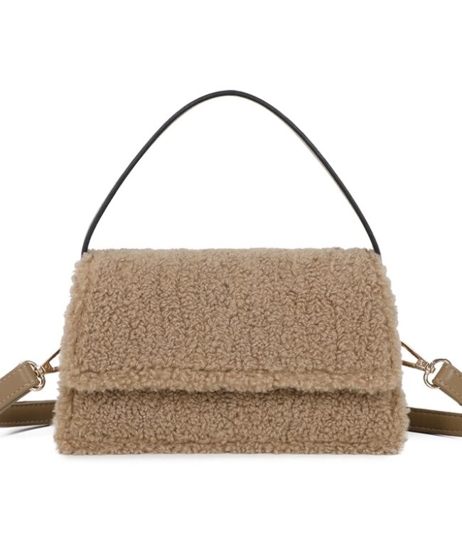 ALAYA - Fluffy Bag Brown
