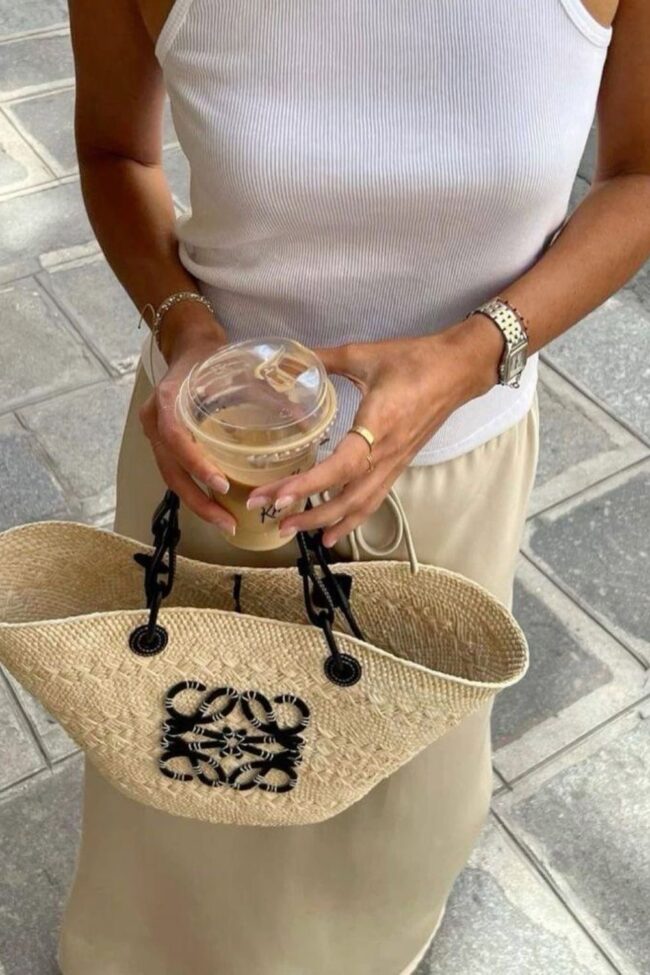 ALAYA -  Summer Canvas Black Bag